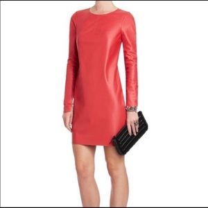 BCBGMaxAzria Red Jillea mesh-back dress